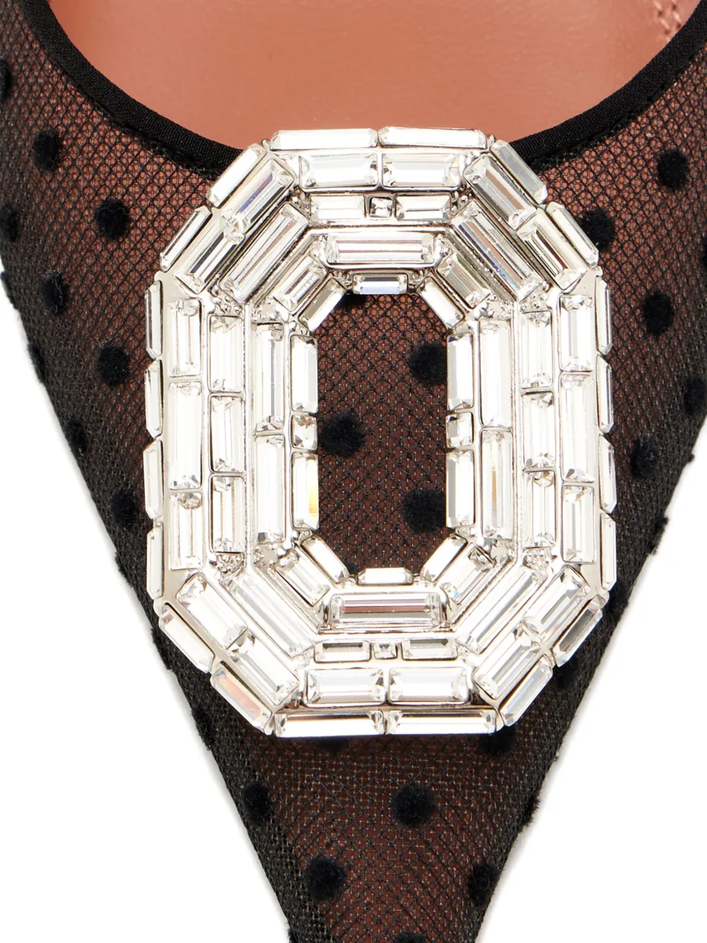 Amina Muaddi Camelia polka-dot pumps Wit