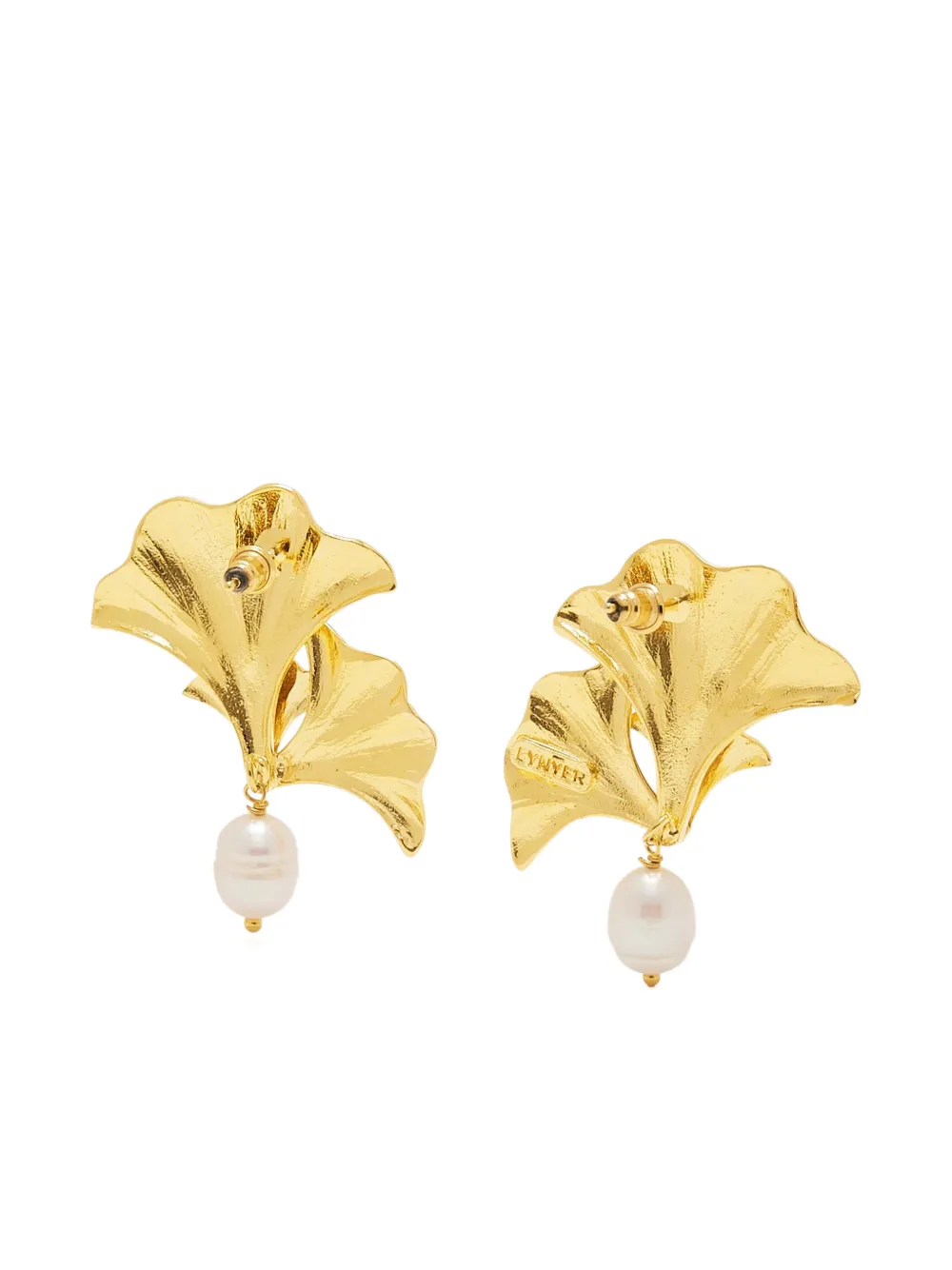 Lynyer Enchanted Flora pearl earrings - Goud