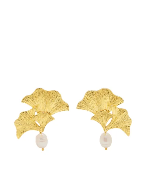 Lynyer Enchanted Flora pearl earrings