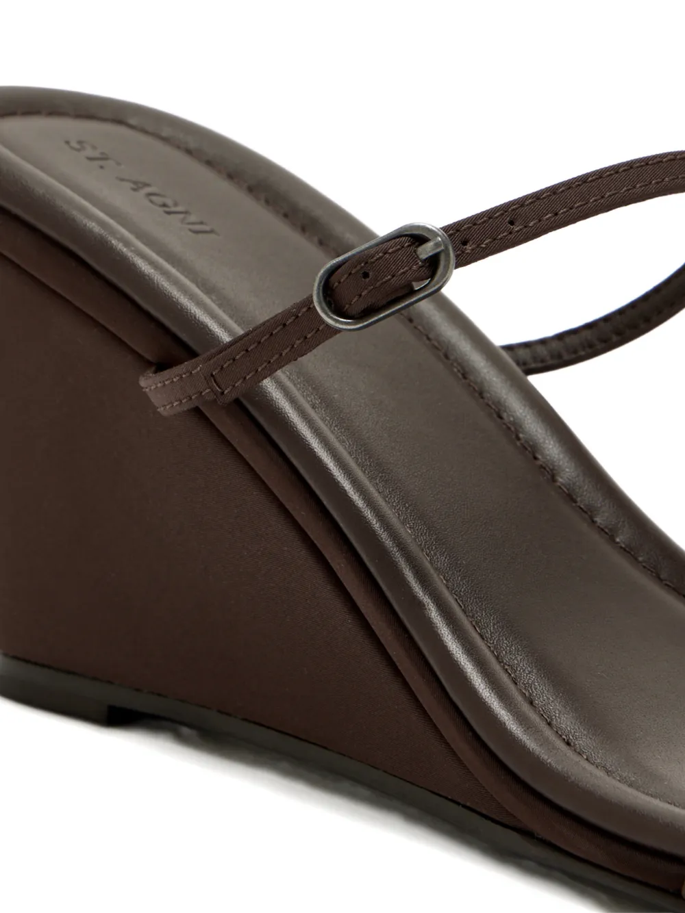 St. Agni Petit sandalen met sleehak Bruin