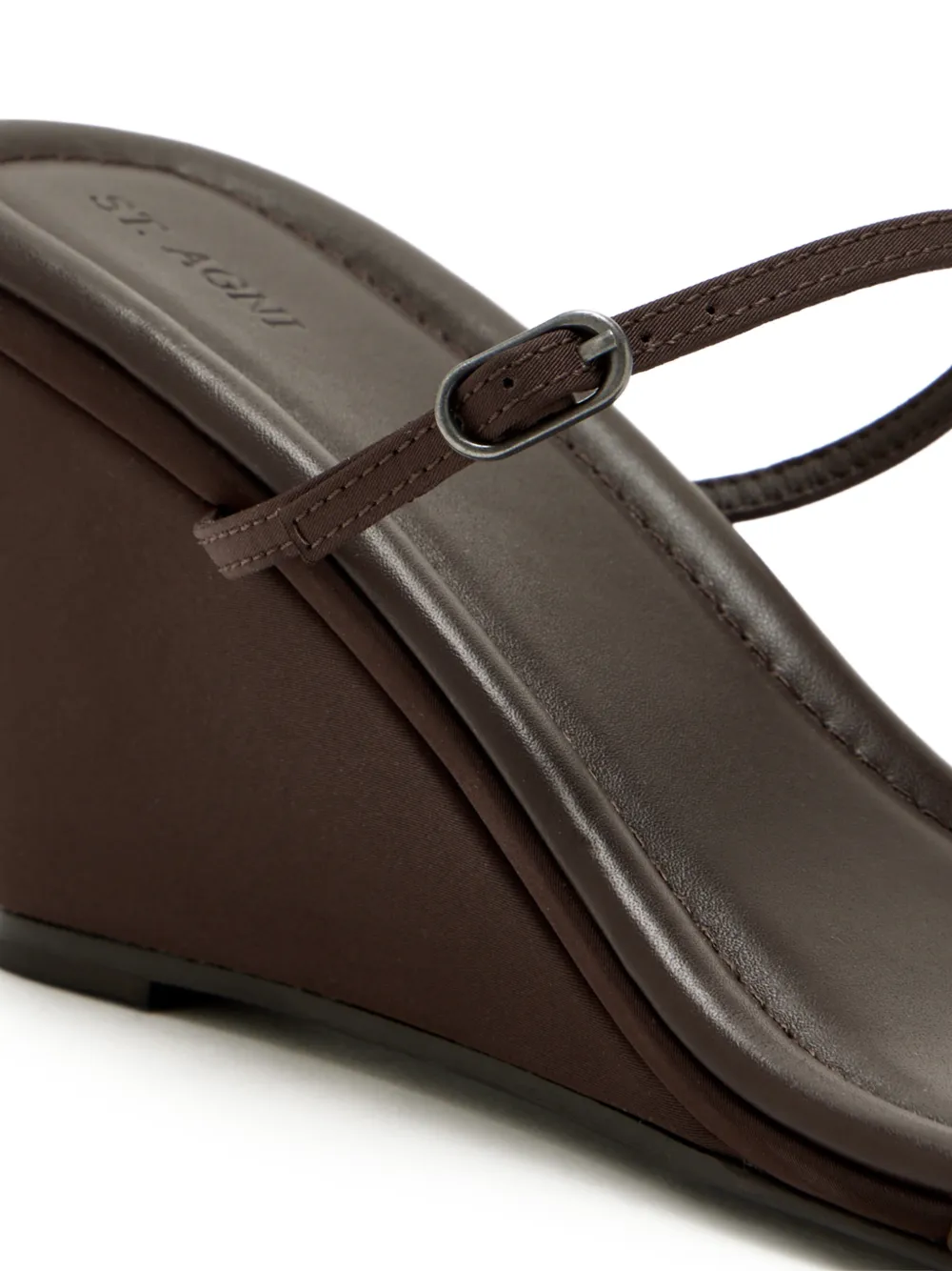 St. Agni Petit sandalen met sleehak Bruin