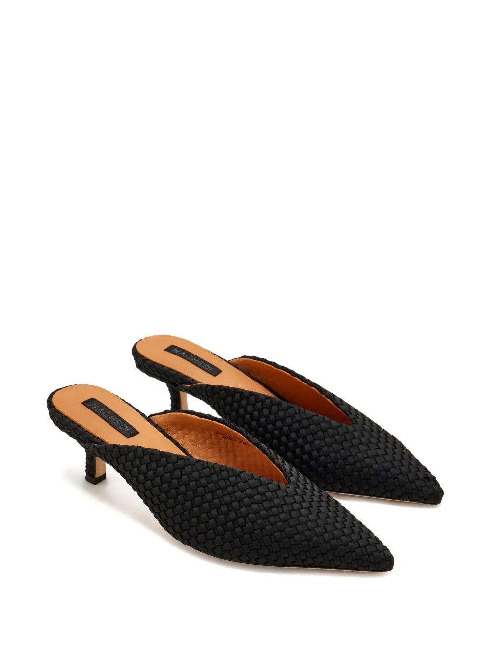  Naghedi Mules Strada Con Tacón - Negro 