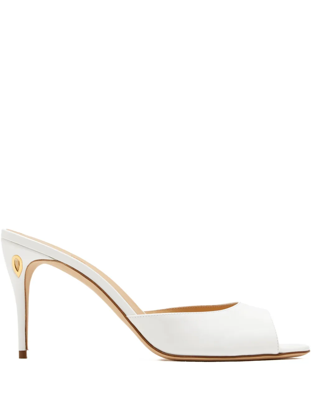 Jennifer Chamandi Guido cutout heel mules Wit