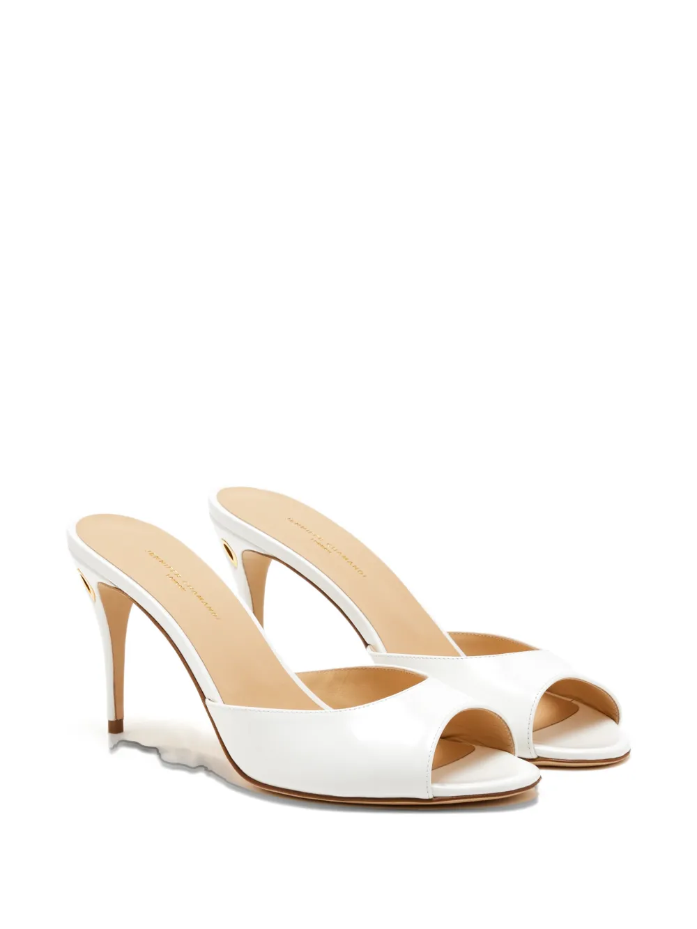 Jennifer Chamandi Guido cutout heel mules Wit