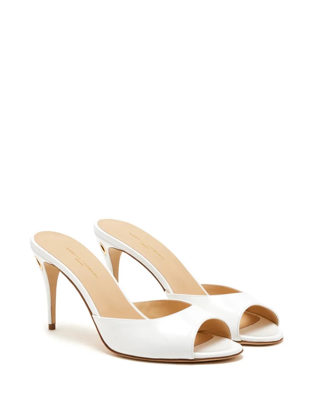 Jennifer Chamandi Guido muiltjes met uitgesneden hak Wit