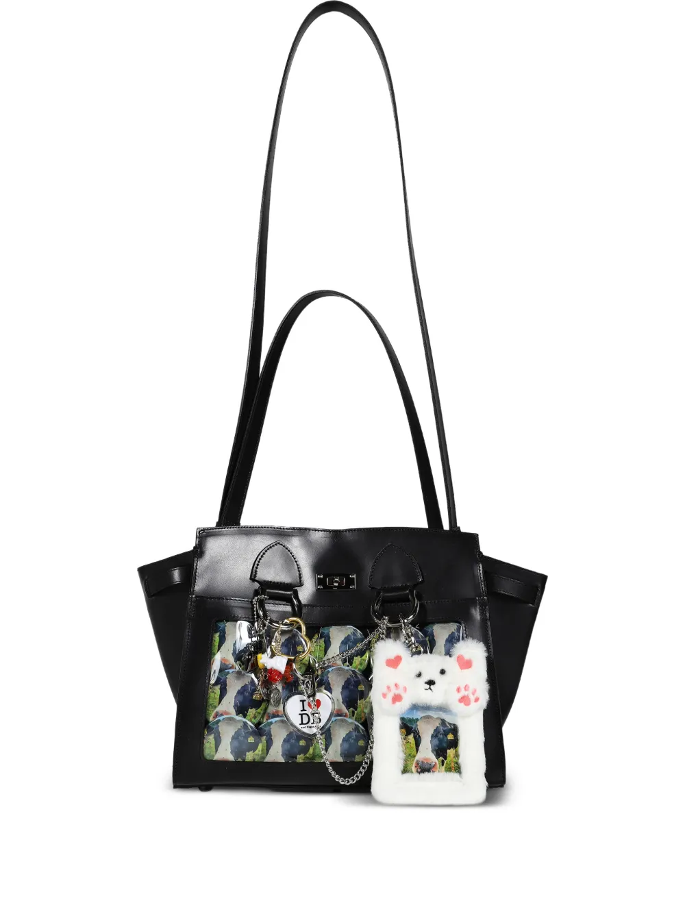 Doublet graphic-print shoulder bag - Nero