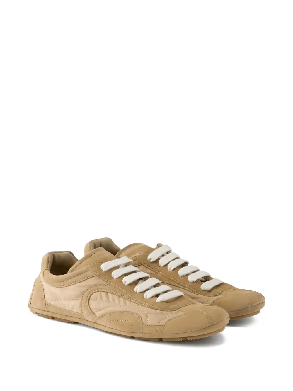 Prada lace-up trainers Beige