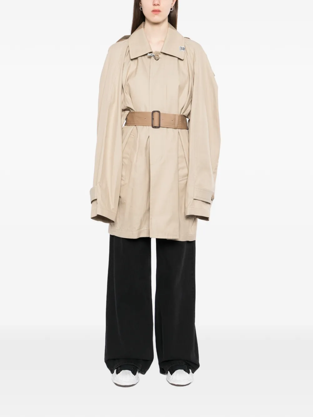  Maison Mihara Yasuhiro Belted Trench Coat - Neutrals 