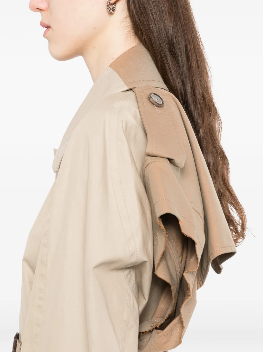 Maison MIHARA YASUHIRO Trenchcoat met ceintuur Beige