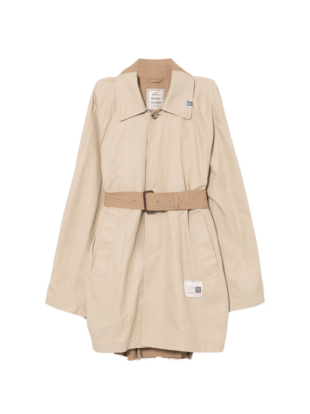 Maison MIHARA YASUHIRO Trench con cintura - Toni neutri