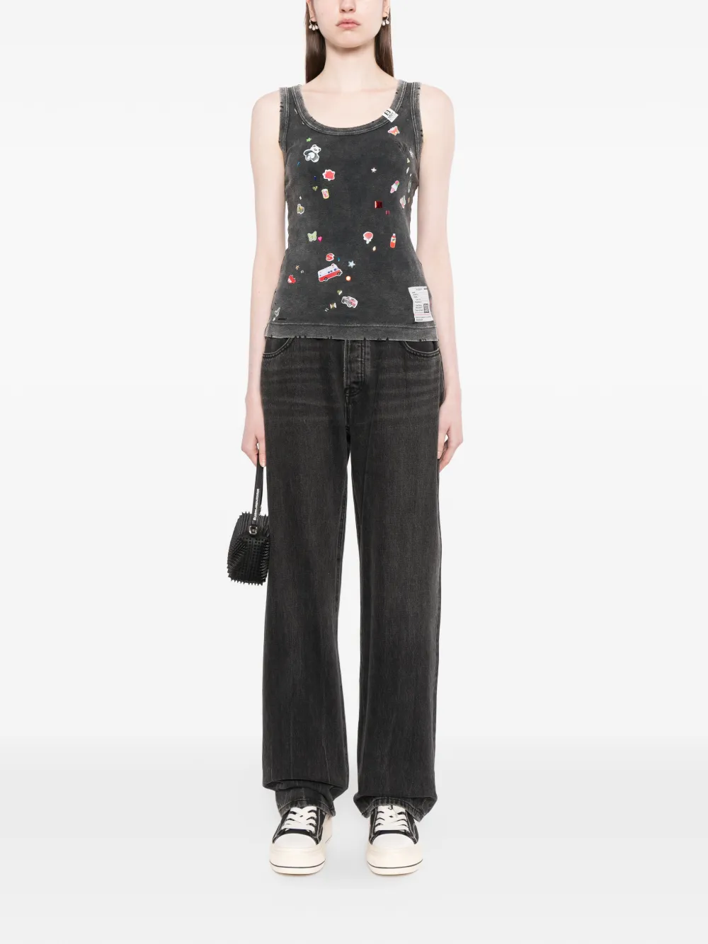  Maison Mihara Yasuhiro Graphic-applique Vest - Grey 
