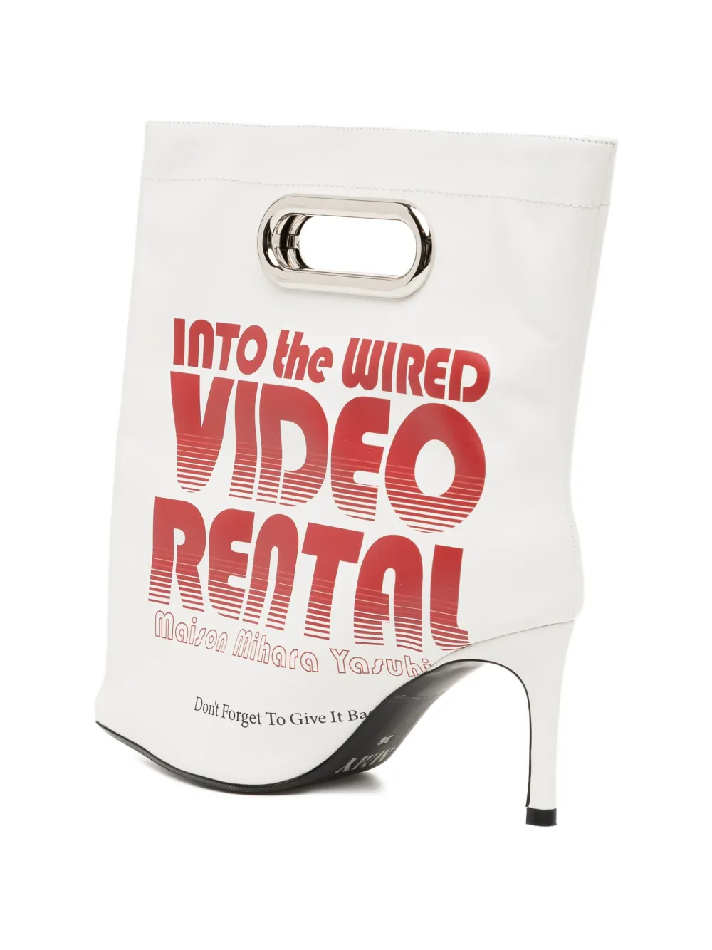 Maison MIHARA YASUHIRO 80 mm laarzen met print Wit