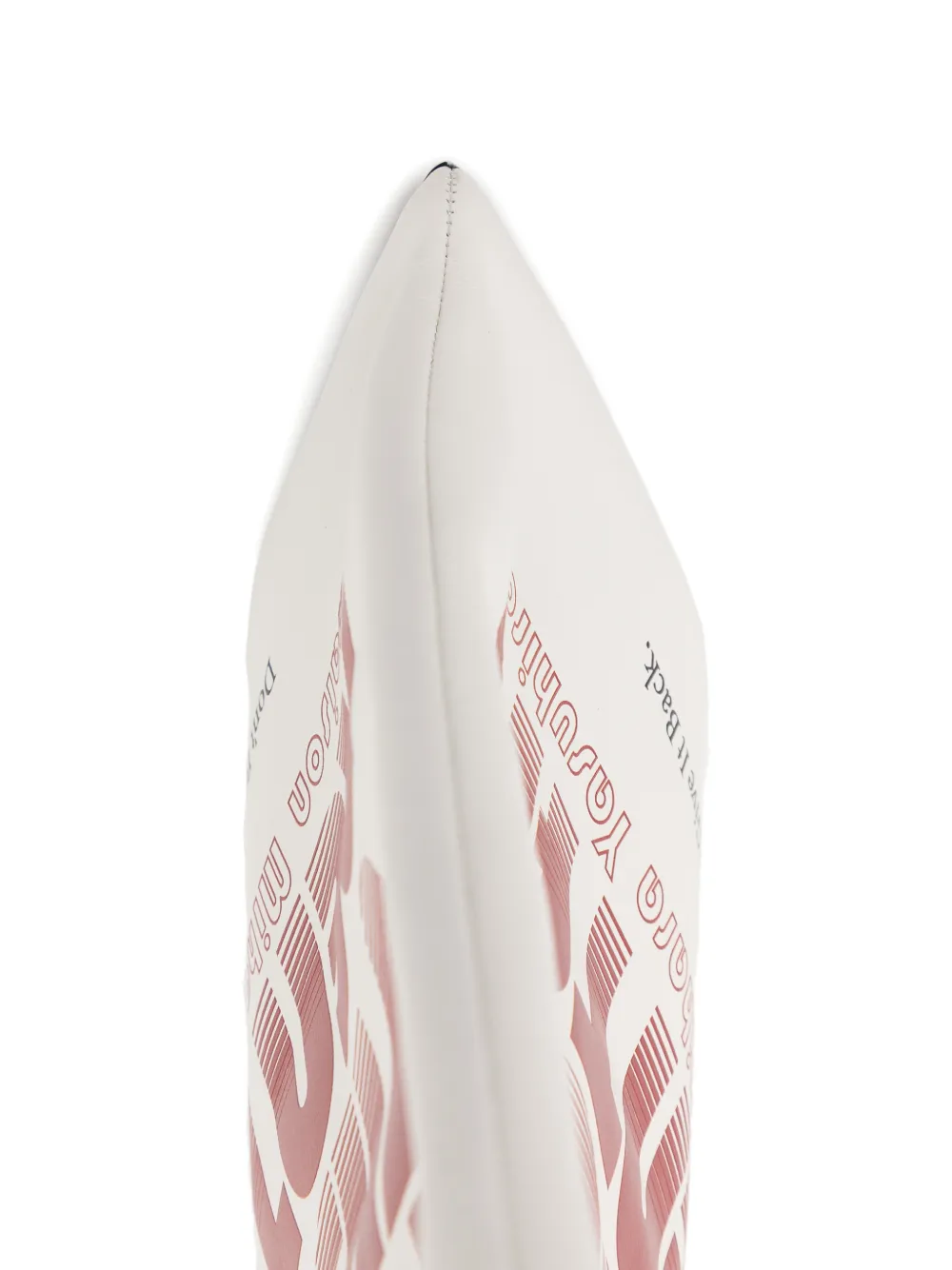 Maison MIHARA YASUHIRO 80 mm laarzen met print Wit