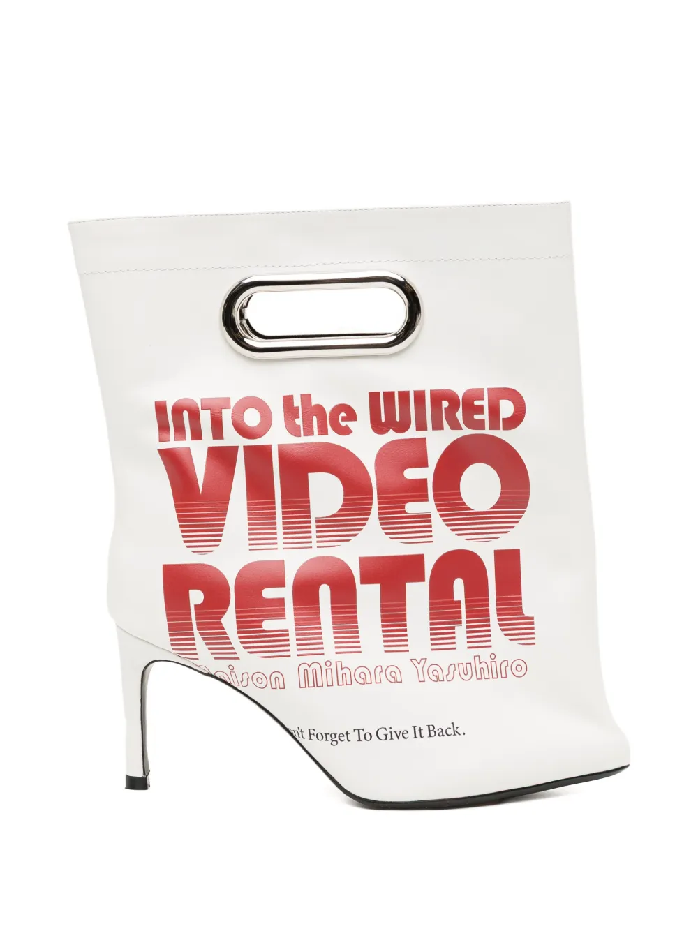 Maison MIHARA YASUHIRO 80 mm laarzen met print Wit