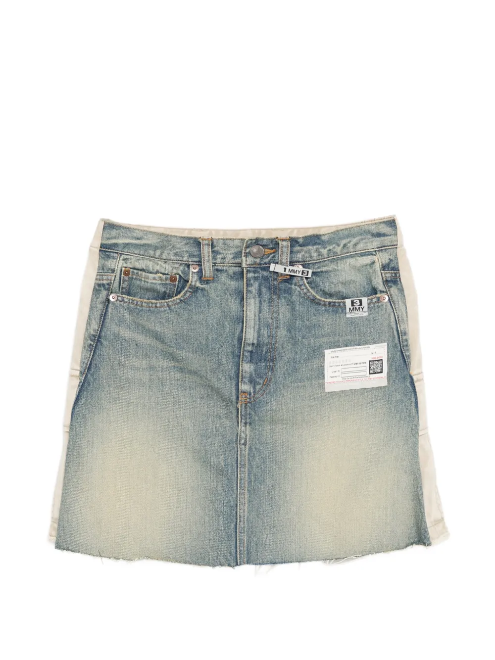 Maison MIHARA YASUHIRO Shorts stile gonna in denim - Blu