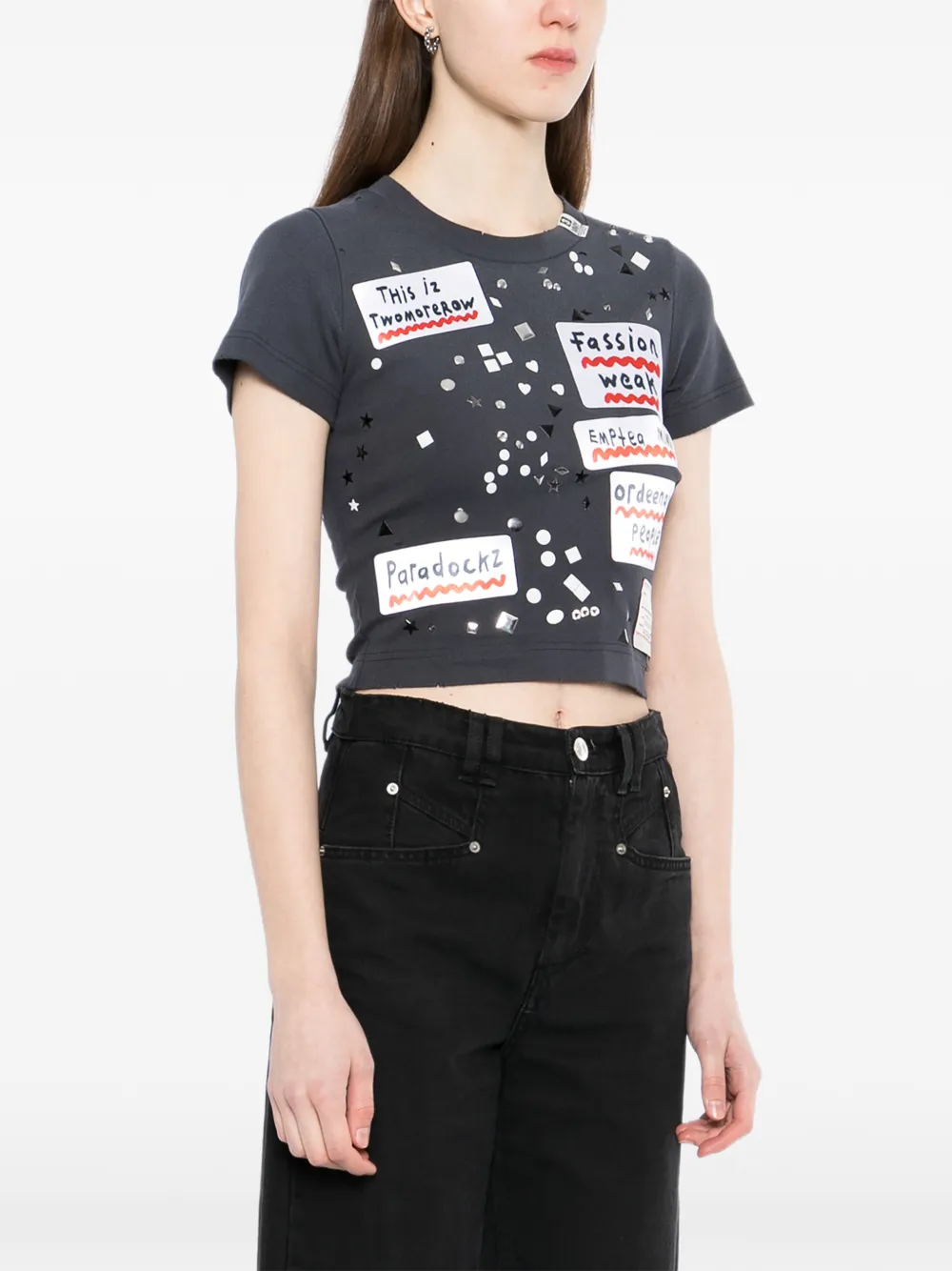  Maison Mihara Yasuhiro Printed T-shirt - Black 