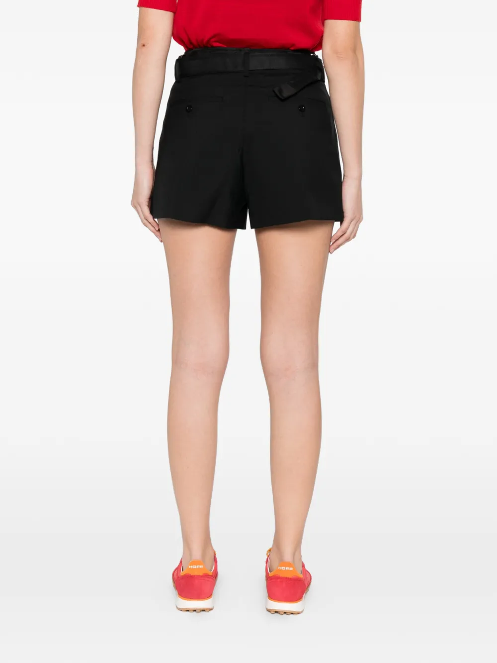 sacai High waist shorts Zwart
