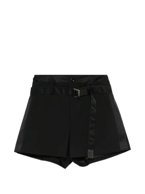 sacai shorts con tiro alto