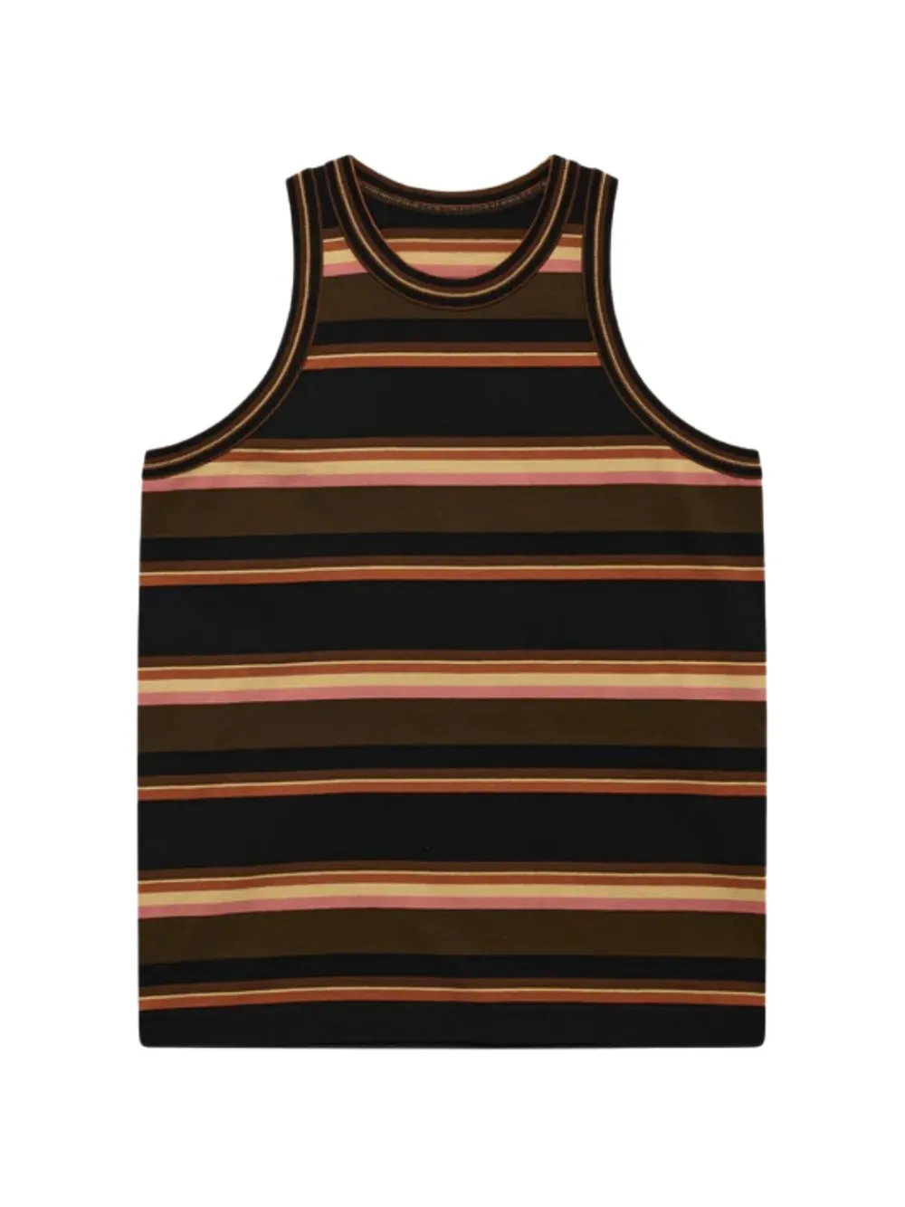 sacai striped trim top - Nero