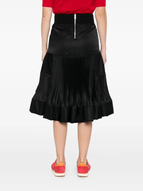 Sacai プリーツ スカート | ブラック | FARFETCH JP