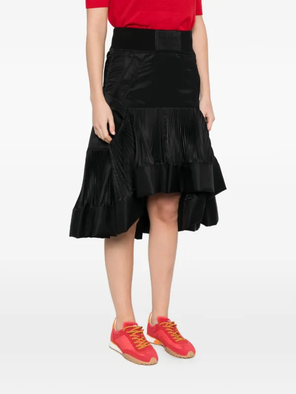 Sacai プリーツ スカート | ブラック | FARFETCH JP