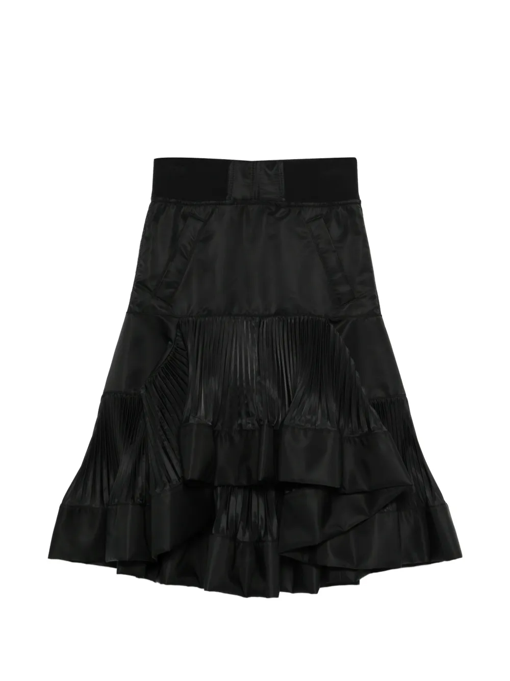 sacai pleated midi skirt - Nero