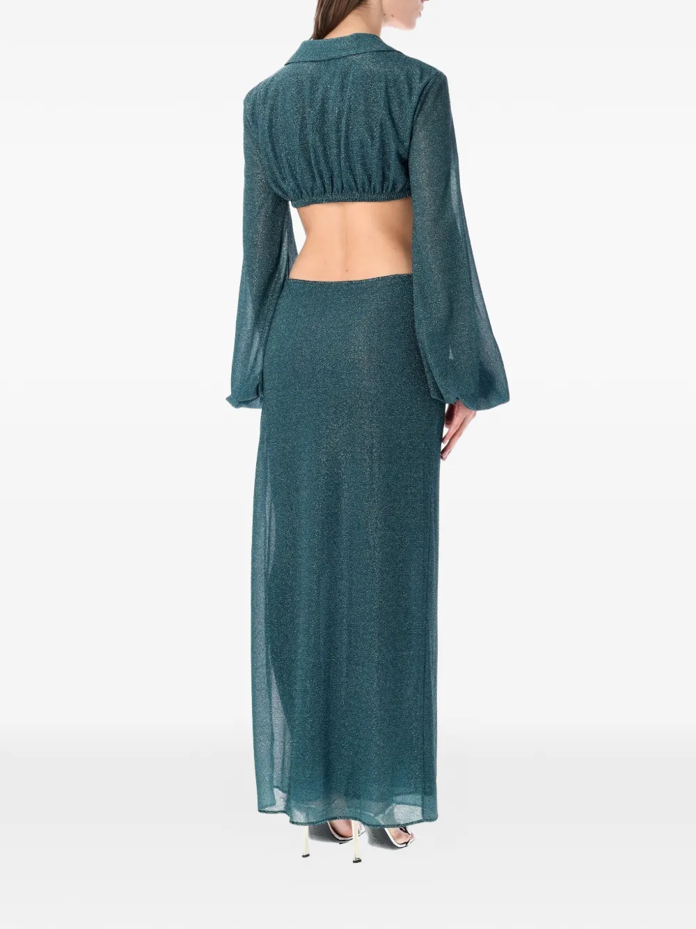  Oséree Lumière Cut-out Long Dress - Blue 