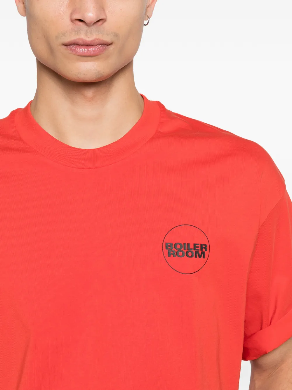 Boiler Room T-shirt met logoprint Rood