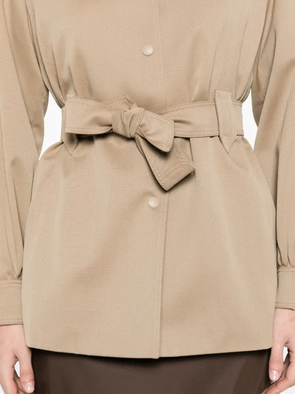 Max Mara ベージュジャケット ベルト付き【USED】 Max Mara ベルテッド ジャケット | ニュートラル | FARFETCH JP