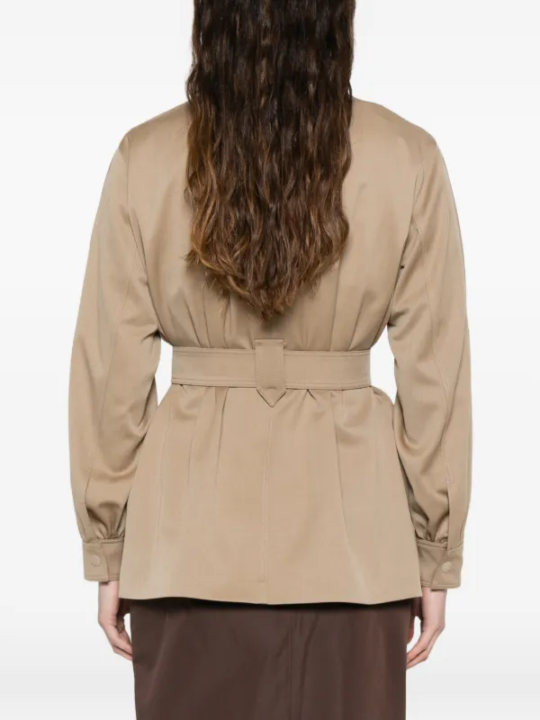 Max Mara ベルテッド ジャケット | ニュートラル | FARFETCH JP