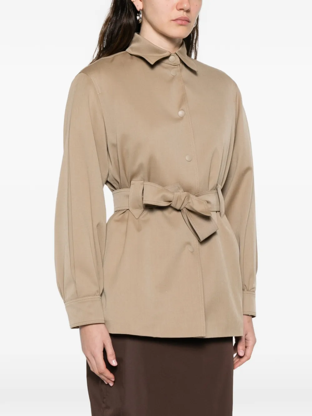  Max Mara Belted Fitted Jacket - Neutrals 