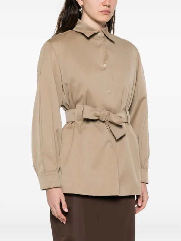 Max Mara ベルテッド ジャケット | ニュートラル | FARFETCH JP