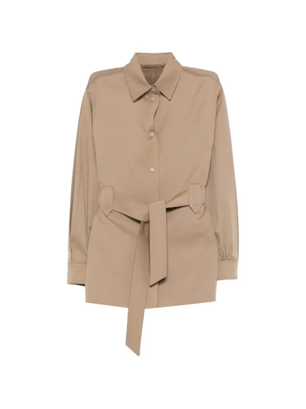 Max Mara ベージュジャケット ベルト付き【USED】 Max Mara ベルテッド ジャケット | ニュートラル | FARFETCH JP