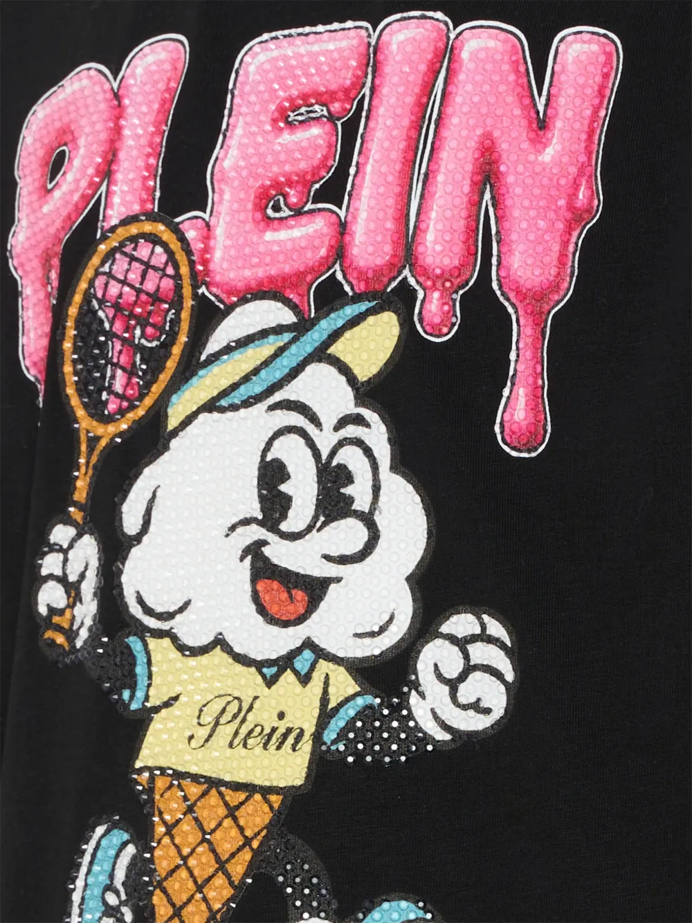 Philipp Plein Junior T-shirt met grafische print Zwart