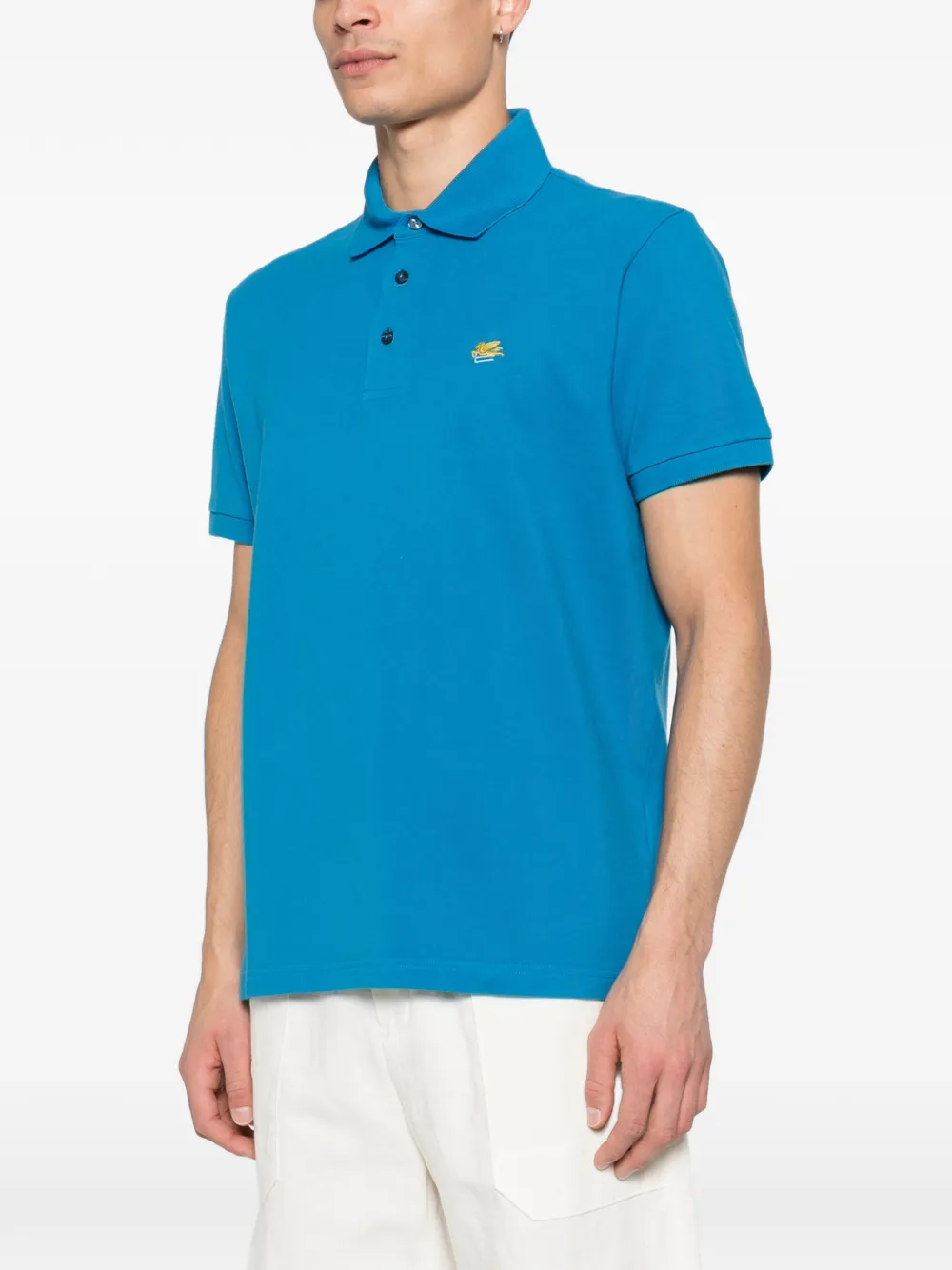 ETRO Poloshirt met borduurwerk Blauw