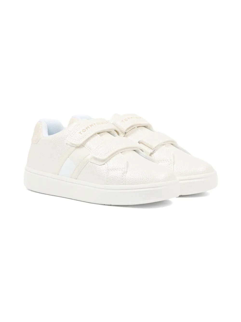 Tommy Hilfiger Junior touch-strap sneakers - Nude