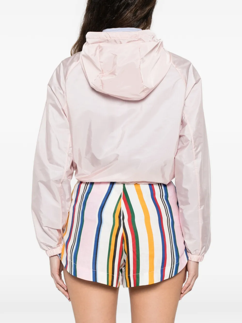  Prada Hooded Zipped Jacket - Pink 