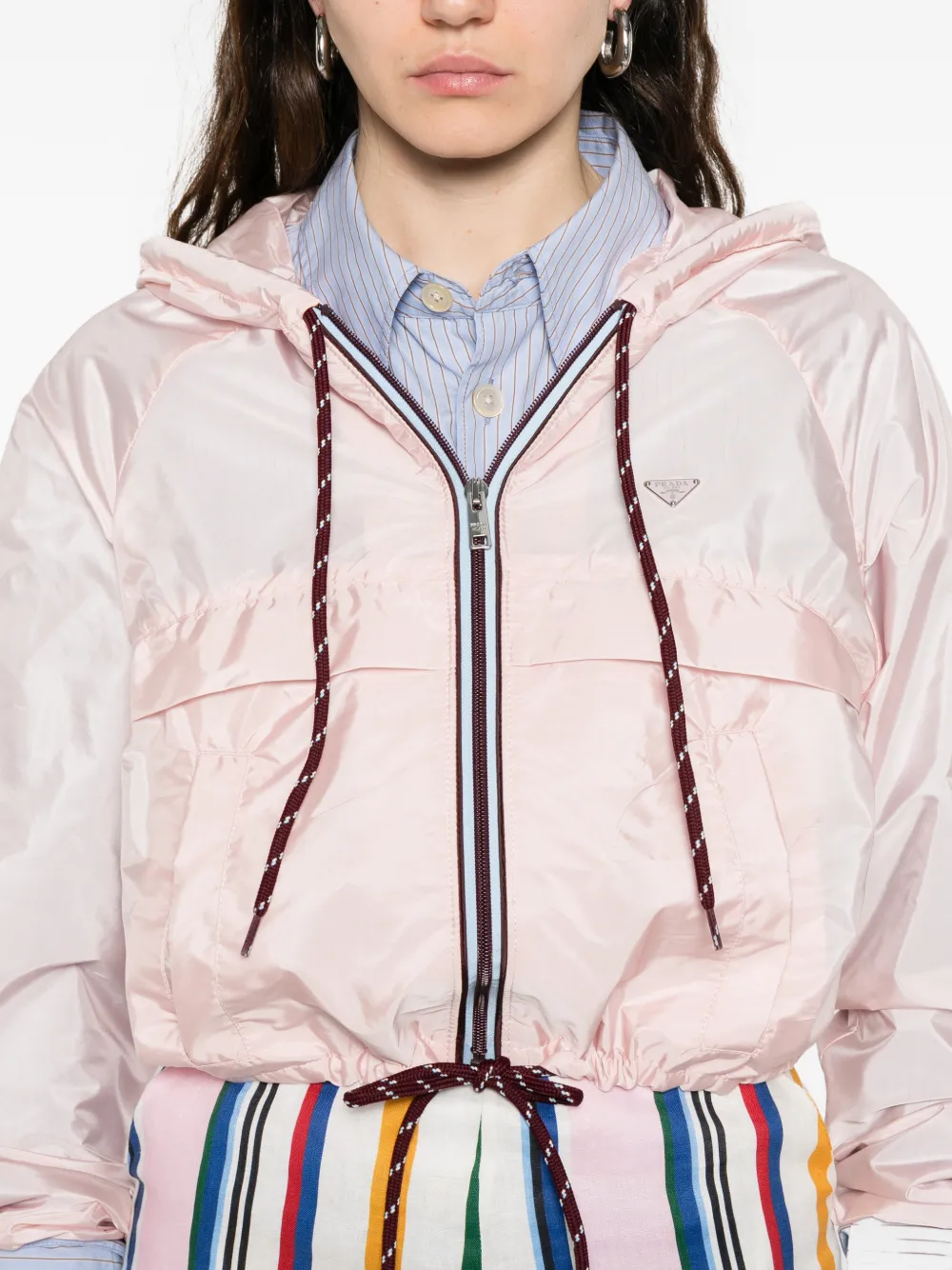 Prada Lichtgewicht Re-Nylon jack Roze