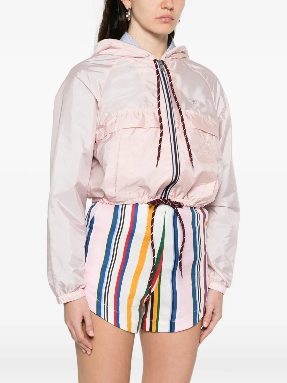 Prada Lichtgewicht Re-Nylon jack Roze