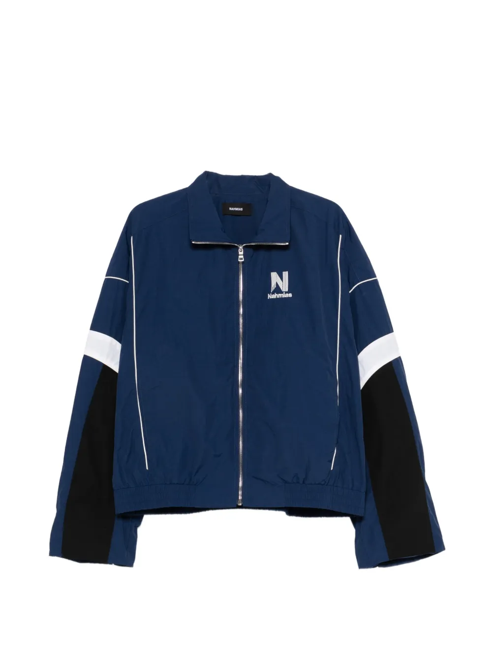 Nahmias logo-detail panel jacket - Blu