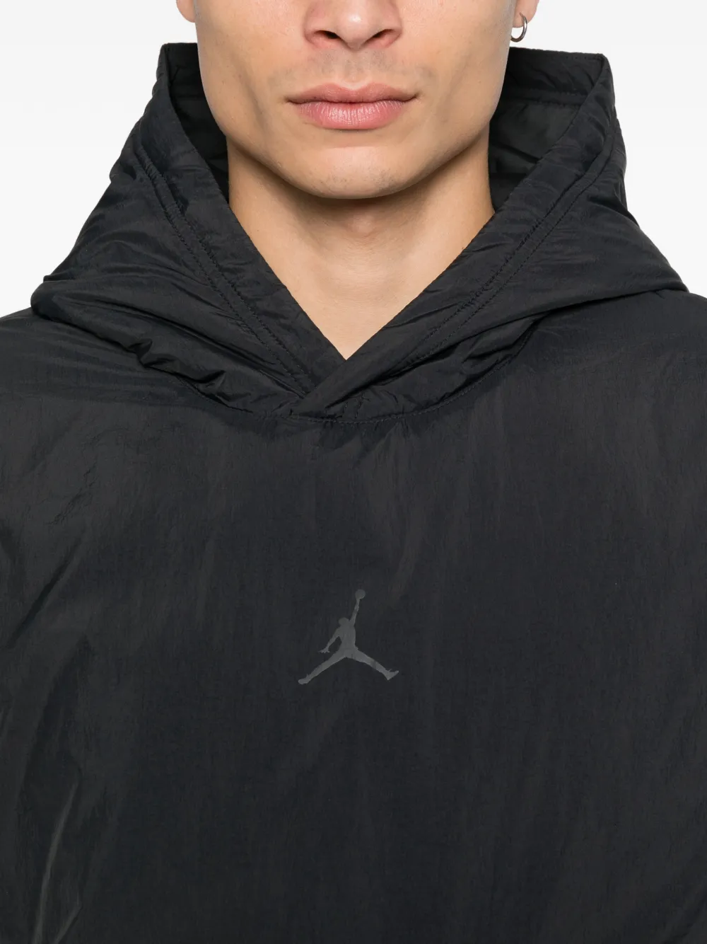 Nike Jack met capuchon en zak Zwart