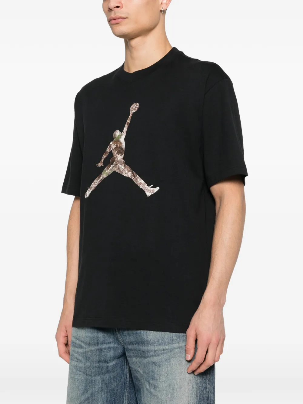 Nike T-shirt met grafische print Zwart