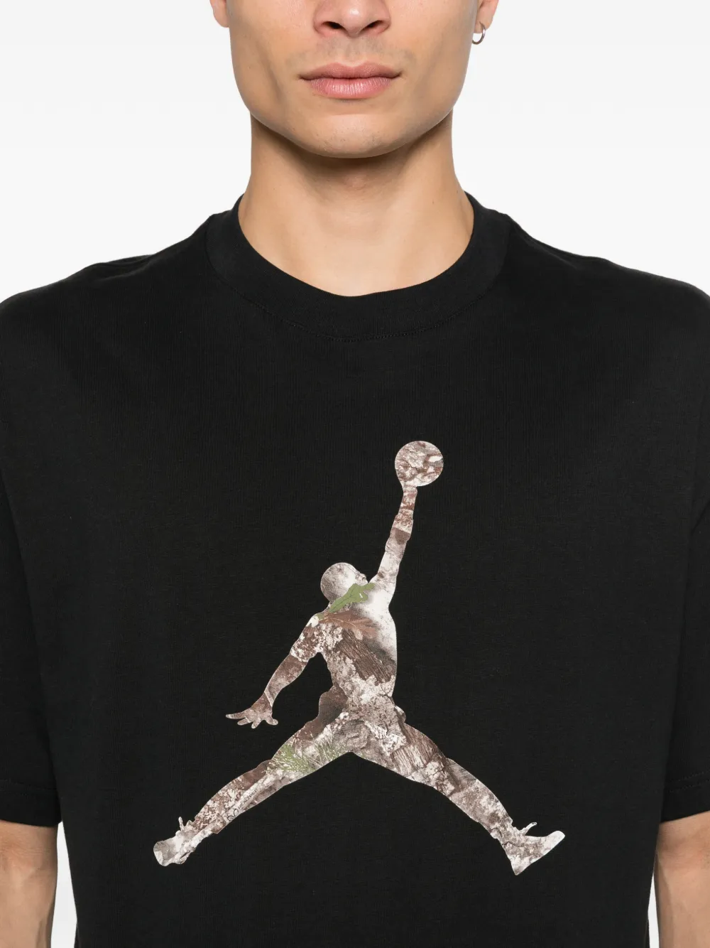 Nike T-shirt met grafische print Zwart