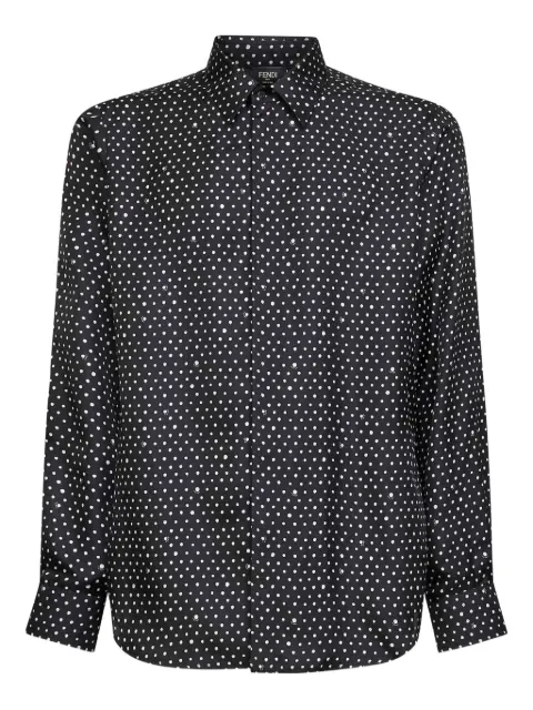 FENDI button dots print shirt