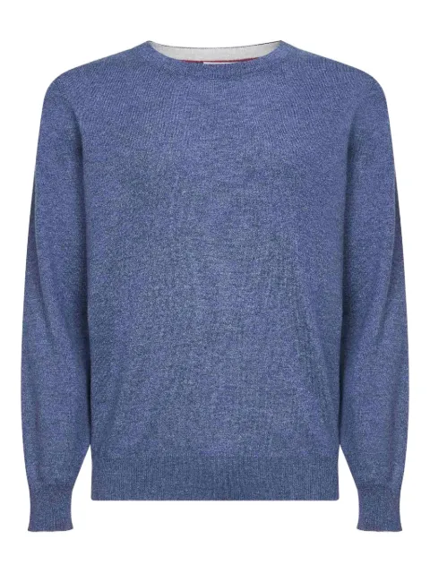 Brunello Cucinelli jersey de canalé con cuello redondo