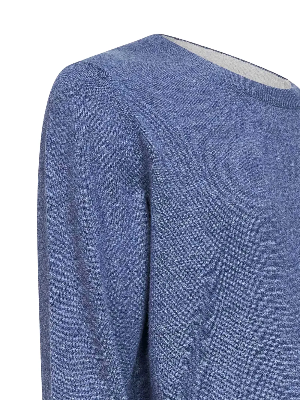  Brunello Cucinelli Ribbed Crewneck Sweater - Blue 