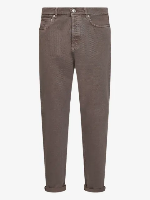 Brunello Cucinelli 로고 패치 5 포켓 진