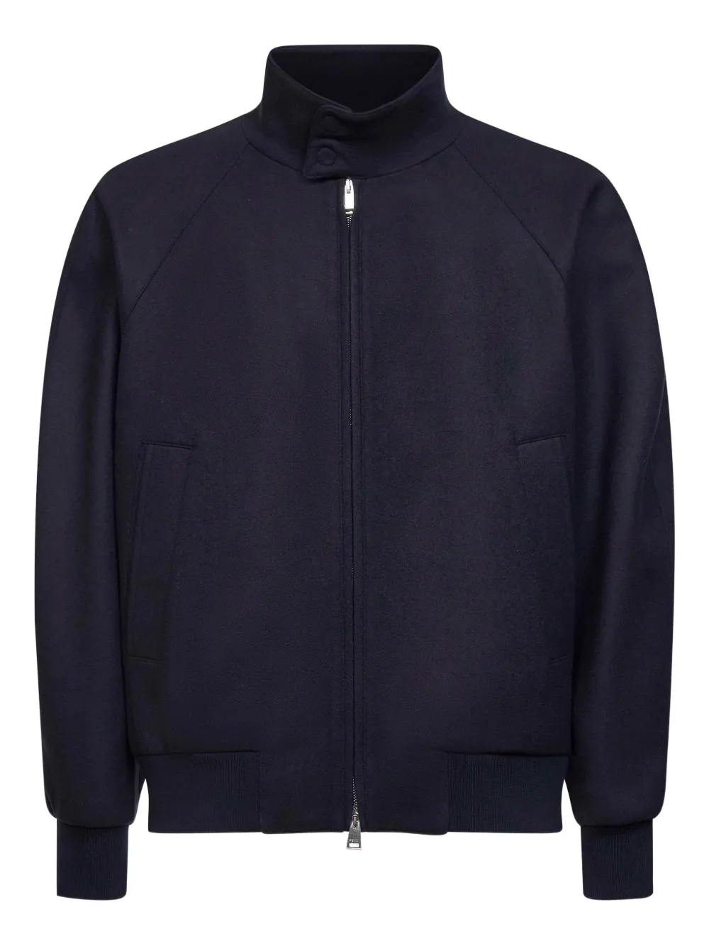 FENDI embossed patch zip jacket - Blu