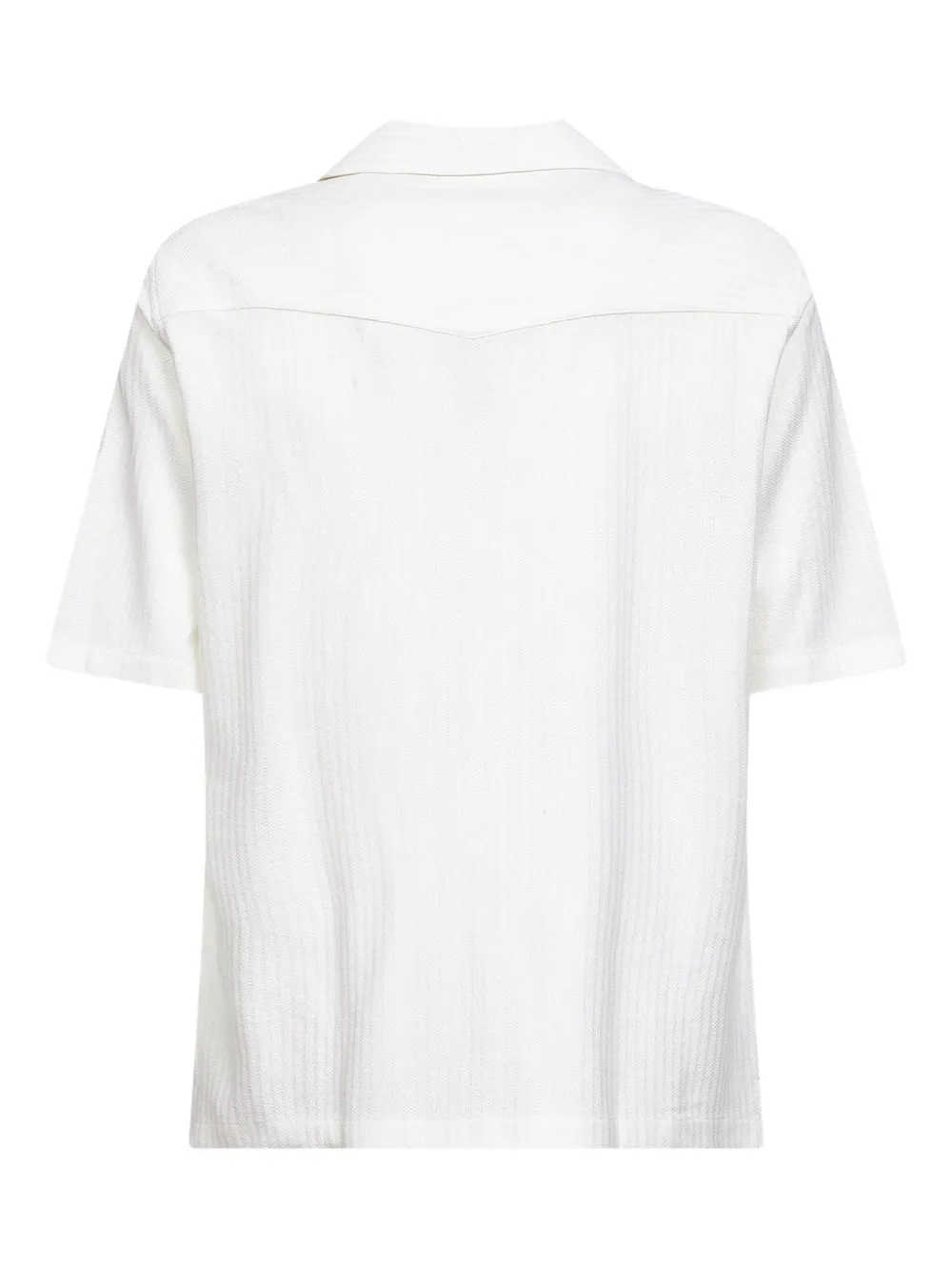 Brunello Cucinelli bowling-collar button-up shirt - Wit