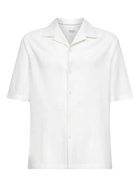 Brunello Cucinelli bowling-collar button-up shirt
